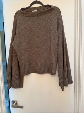 Club Monaco Cozy Funnelneck Sweater in Taupe